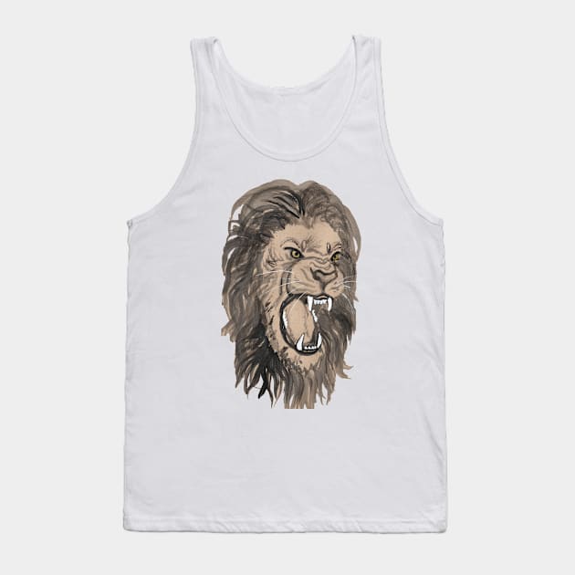 Lion roaring Tank Top by Shyflyer